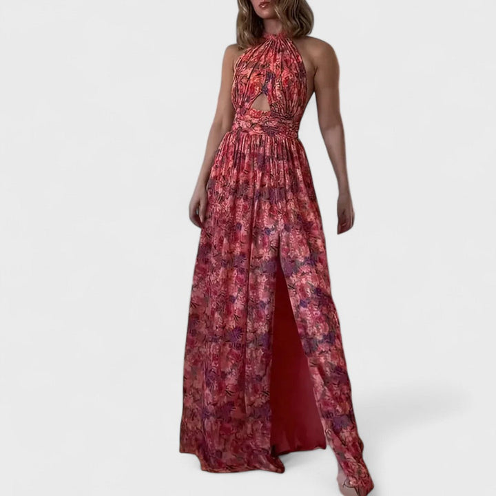 Isa | Maxikleid Premium mit Blumenmuster