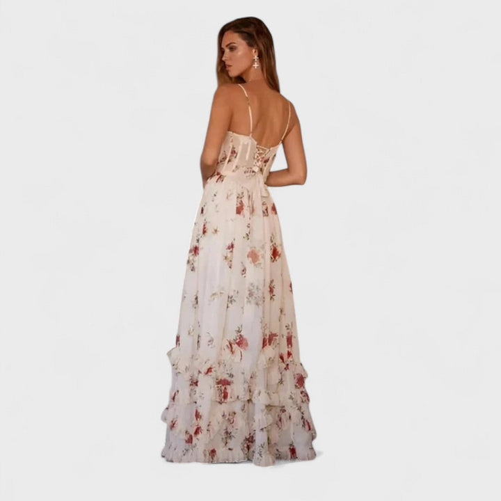 Sonja | Handgemachtes Kleid mit Blumenmuster