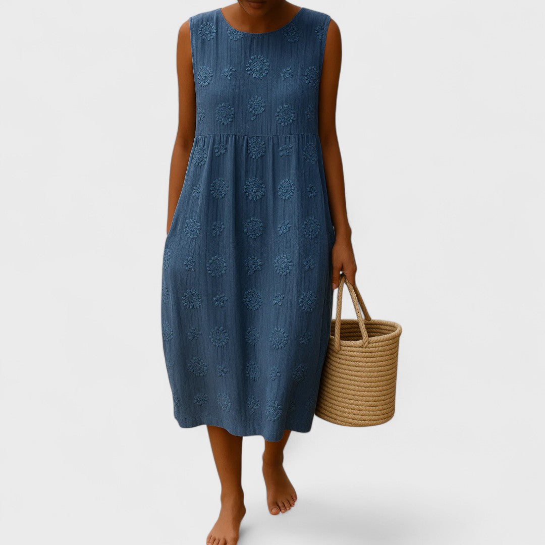 Elena | Handgefertigtes Damenkleid mit Stickerei