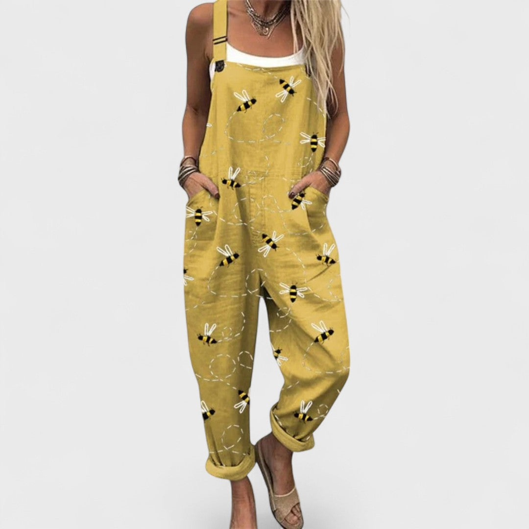 Marta | Handgemachter Jumpsuit mit Trägern für Damen