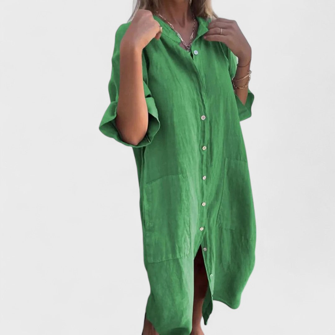 Melany | Hemdkleid im Ibiza-Stil, handgefertigt