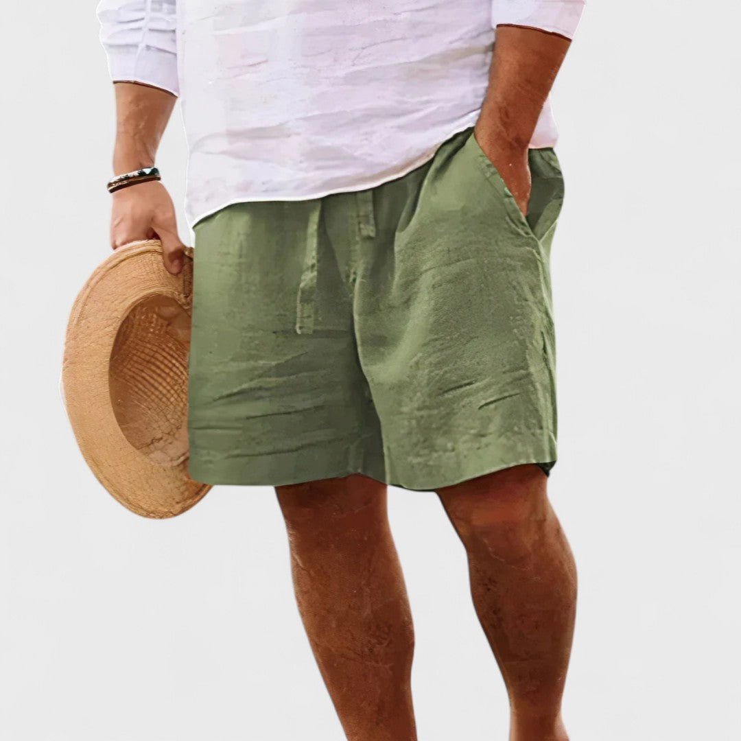 Zach | Handgefertigte Leinen-Shorts