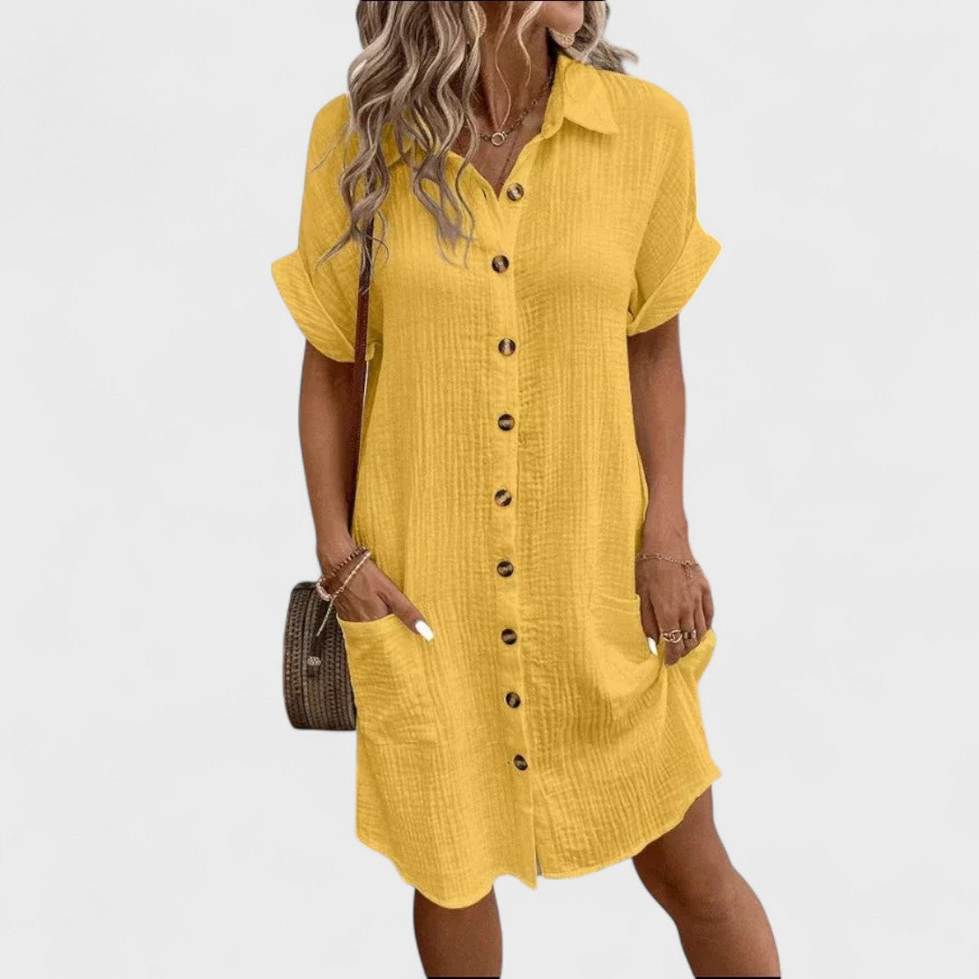 Emma | Handgefertigtes Leinenkleid für Damen