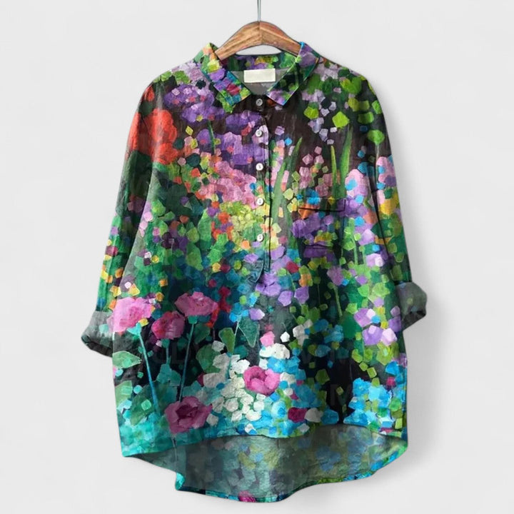 Virginia | Florale Handgefertigte Damenbluse