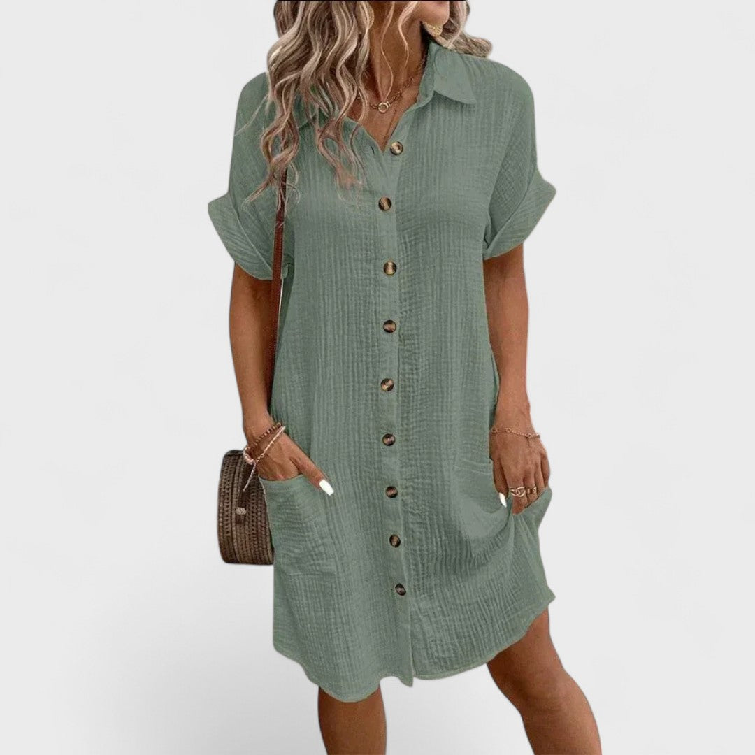 Emma | Handgefertigtes Leinenkleid für Damen