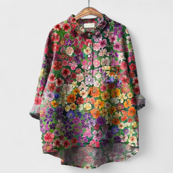 Virginia | Florale Handgefertigte Damenbluse