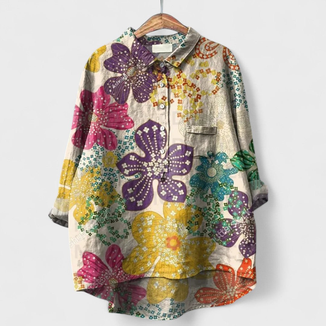 Virginia | Florale Handgefertigte Damenbluse