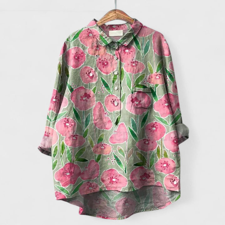 Virginia | Florale Handgefertigte Damenbluse