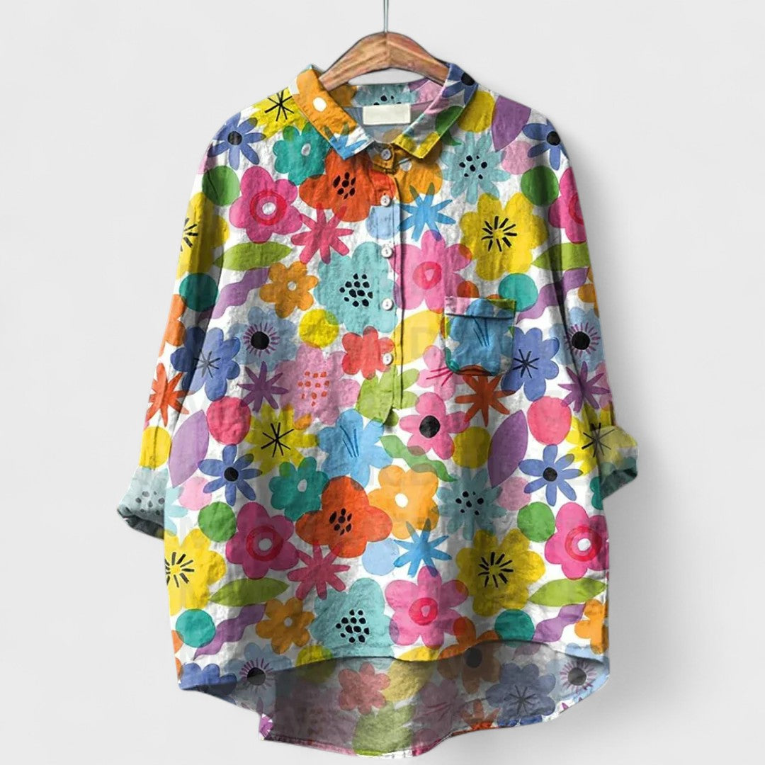 Virginia | Florale Handgefertigte Damenbluse