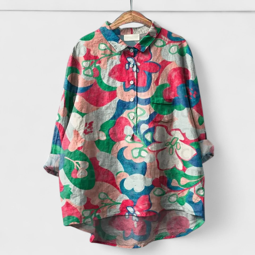 Virginia | Florale Handgefertigte Damenbluse