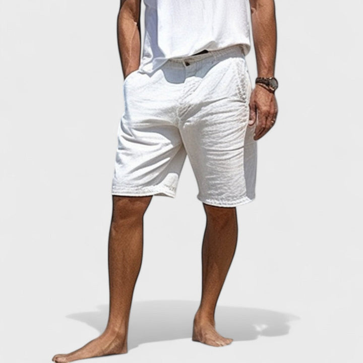Fabrizio | Handgefertigte Herren Leinen Shorts im Stil