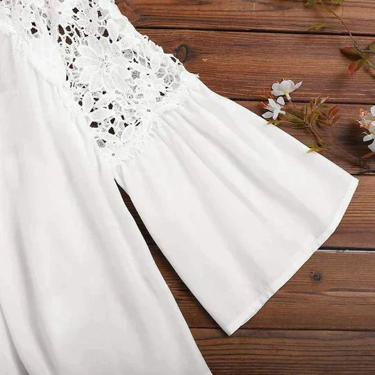 Sara | Bluse aus floraler Spitze