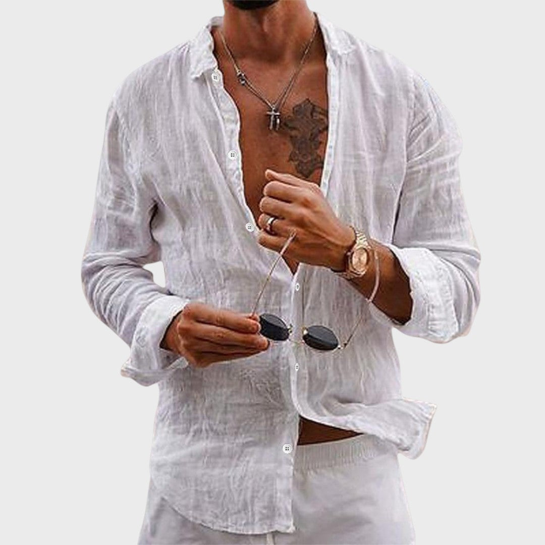 Marcello | Elegante Handgefertigte Leinenhemd